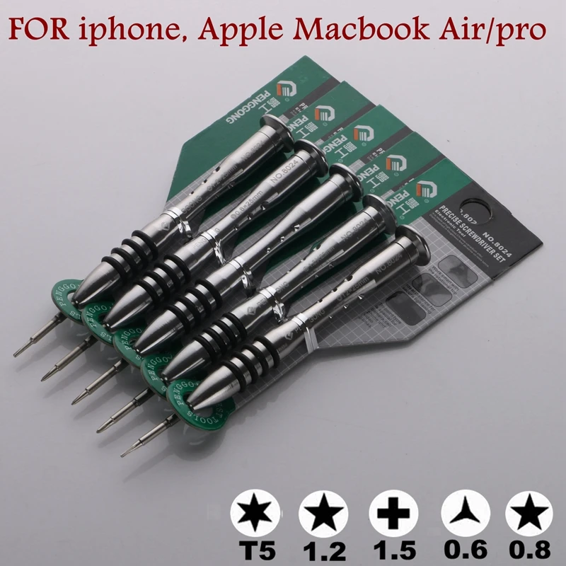 precision screwdriver Phillips1.5/5-point 0.8/Pentalobe 1.2/T5 TOOLS FOR iphone Apple Macbook Air/Pro Samsung
precision screwdriver Phillips1.5/5-point 0.8/Pentalobe 1.2/T5 TOOLS FOR iphone Apple Macbook Air/Pro Samsung