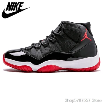

Nike Air Jordan XI Bred AJ 11,Men's Laceup Comfortble Lifestyle Men's Sneakers Basketball Shoes