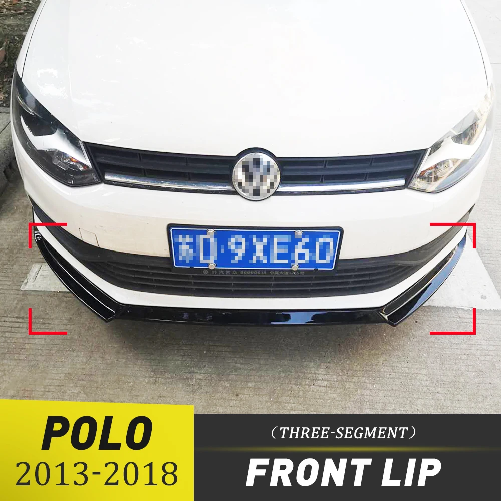 Сплиттер для переднего бампера Volkswagen Polo губа Gti гриль спойлер диффузор передняя