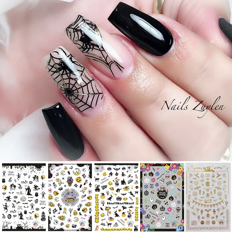 1 Sheet Nail Sticker Halloween Rose Flower Leaves Mixed Patterns Nail Transfer Decals Stickers DIY Nail Art Decorations
1 Sheet Nail Sticker Halloween Rose Flower Leaves Mixed Patterns Nail Transfer Decals Stickers DIY Nail Art Decorations