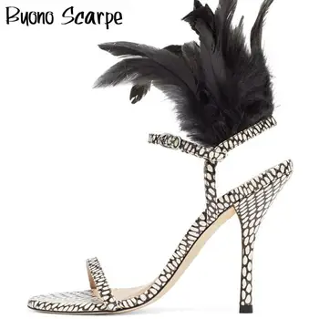 Ankle Back Feather Women Summer Sandals One Strap Open Toe Stiletto Party Shoes Prom Sandalias Mujer Sexy Gladiator Prom Heels
Ankle Back Feather Women Summer Sandals One Strap Open Toe Stiletto Party Shoes Prom Sandalias Mujer Sexy Gladiator Prom Heels