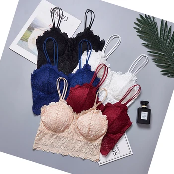 Lace Women Tank Top Beauty Back Crop Top Sexy Underwear Padded Camis Fashion Lace Bralette Lingeries Female Tube Tops 
Lace Women Tank Top Beauty Back Crop Top Sexy Underwear Padded Camis Fashion Lace Bralette Lingeries Female Tube Tops
