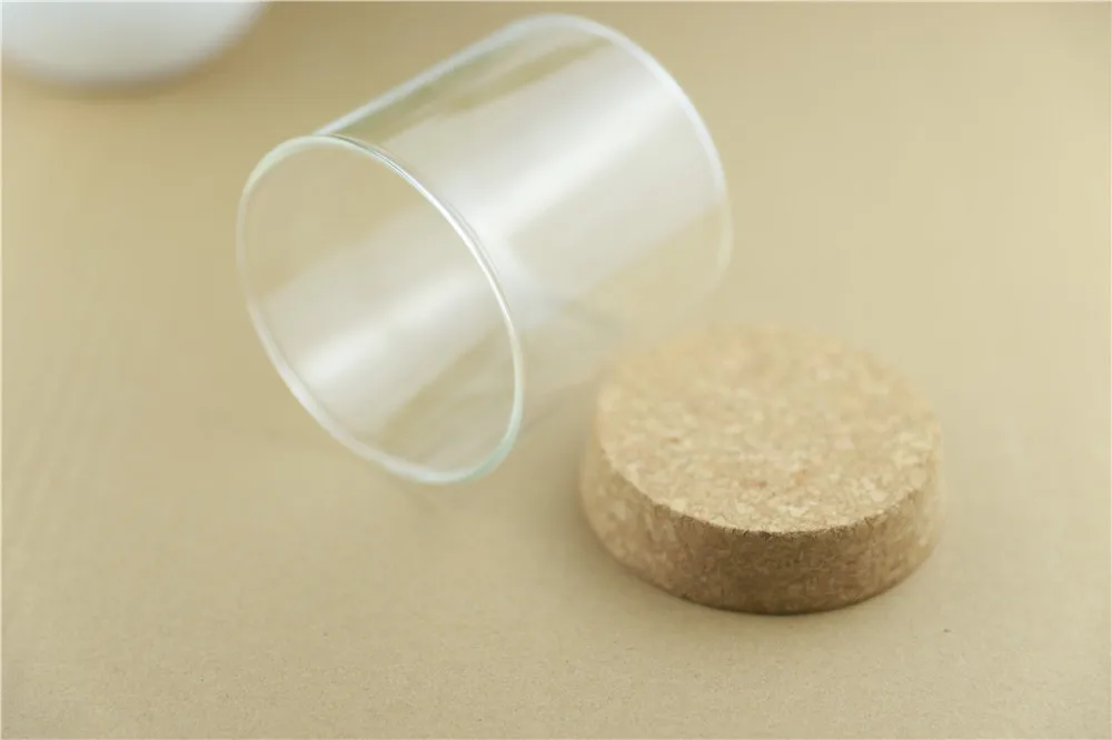 8.5-80mm 2pcs 350ml Kitchen Storage Glass Bottle Food Jar Container Transparent storage containers cork glass Bottles jars (8)