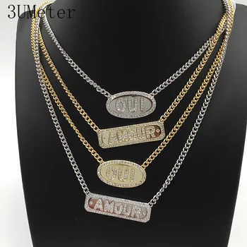 3UMeter 2019 New Hip Hop Punk Letter Necklace Metal Zircon Pendant Clavicle Chain AMOUR OUI Gift Drop Shipping
3UMeter 2019 New Hip Hop Punk Letter Necklace Metal Zircon Pendant Clavicle Chain AMOUR OUI Gift Drop Shipping