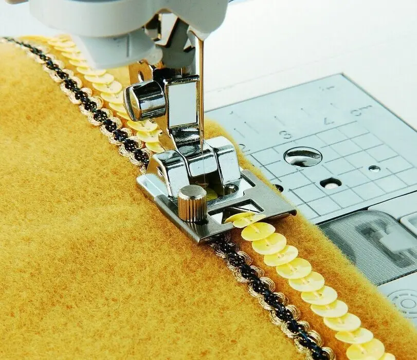 Бытовая прижимная лапка с блестками для швейной машины 9905(# SA141) Brother Singer Juki и т. д.