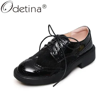 Odetina Women Fashion Block Chunky Heel Lace Up Brogue Shoes Female Retro Round Toe Cow Leather Wingtip Polka Dot Oxfords Shoes
Odetina Women Fashion Block Chunky Heel Lace Up Brogue Shoes Female Retro Round Toe Cow Leather Wingtip Polka Dot Oxfords Shoes