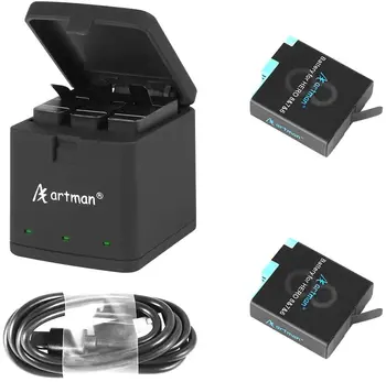 Artman Gopro 1500mAh Replacement Batteries(2-Pack) and 3-Channel LED Storage Charger Compatible with GoPro Hero 8/7/6/5 Black
Artman Gopro 1500mAh Replacement Batteries(2-Pack) and 3-Channel LED Storage Charger Compatible with GoPro Hero 8/7/6/5 Black