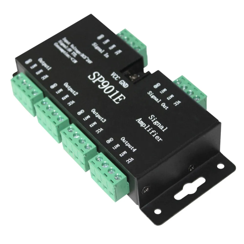 LED Signal Amplifier SP901 Led SPI Controller 4CH Group Amplifier For WS2812 2811 dmx512 Led Pixels Strip Magic Module DC5V-24V
LED Signal Amplifier SP901 Led SPI Controller 4CH Group Amplifier For WS2812 2811 dmx512 Led Pixels Strip Magic Module DC5V-24V