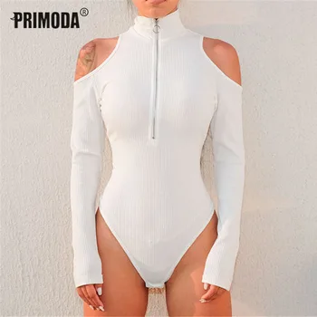 Autumn Winter Sexy Body Knit Cold Shoulder Bodysuits Turtleneck Zip-up Black White Bodysuits Rompers Club Party Outfits PR584M
Autumn Winter Sexy Body Knit Cold Shoulder Bodysuits Turtleneck Zip-up Black White Bodysuits Rompers Club Party Outfits PR584M