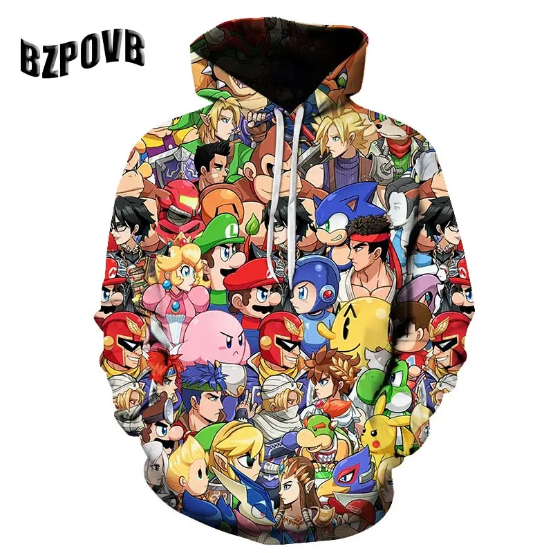 Fun pattern 3D hoodie men's women's new fashion hooded sweatshirt long-sleeved pullover style 
Fun pattern 3D hoodie men's women's new fashion hooded sweatshirt long-sleeved pullover style