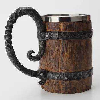 Simulation Crude Wood Big Drinking Mug Double Wall Insulated Mug Wine Tumbler Metal Beer Cup Thermal Mug 
Simulation Crude Wood Big Drinking Mug Double Wall Insulated Mug Wine Tumbler Metal Beer Cup Thermal Mug