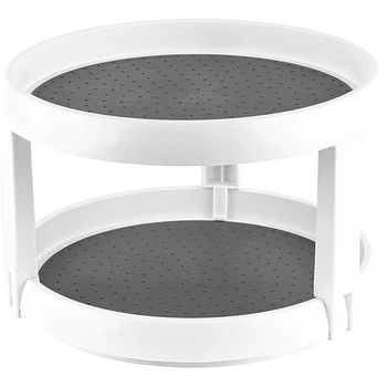 Two Level Storage Turntable - Multi Level Rotary Kitchen Spice Manager for Cabinets, Pantries, Bathrooms, Refrigerators
Two Level Storage Turntable - Multi Level Rotary Kitchen Spice Manager for Cabinets, Pantries, Bathrooms, Refrigerators