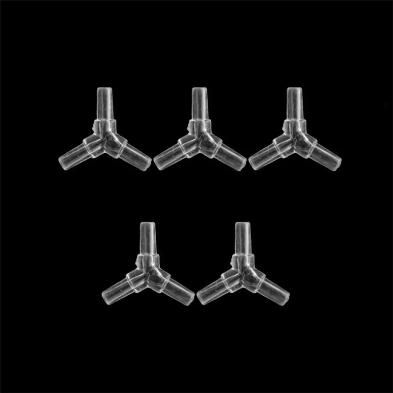 3 10Pcs 3 Way Clear Connector Air Oxygen Valves Aquarium Fish Tank Tubing Y-Shaped