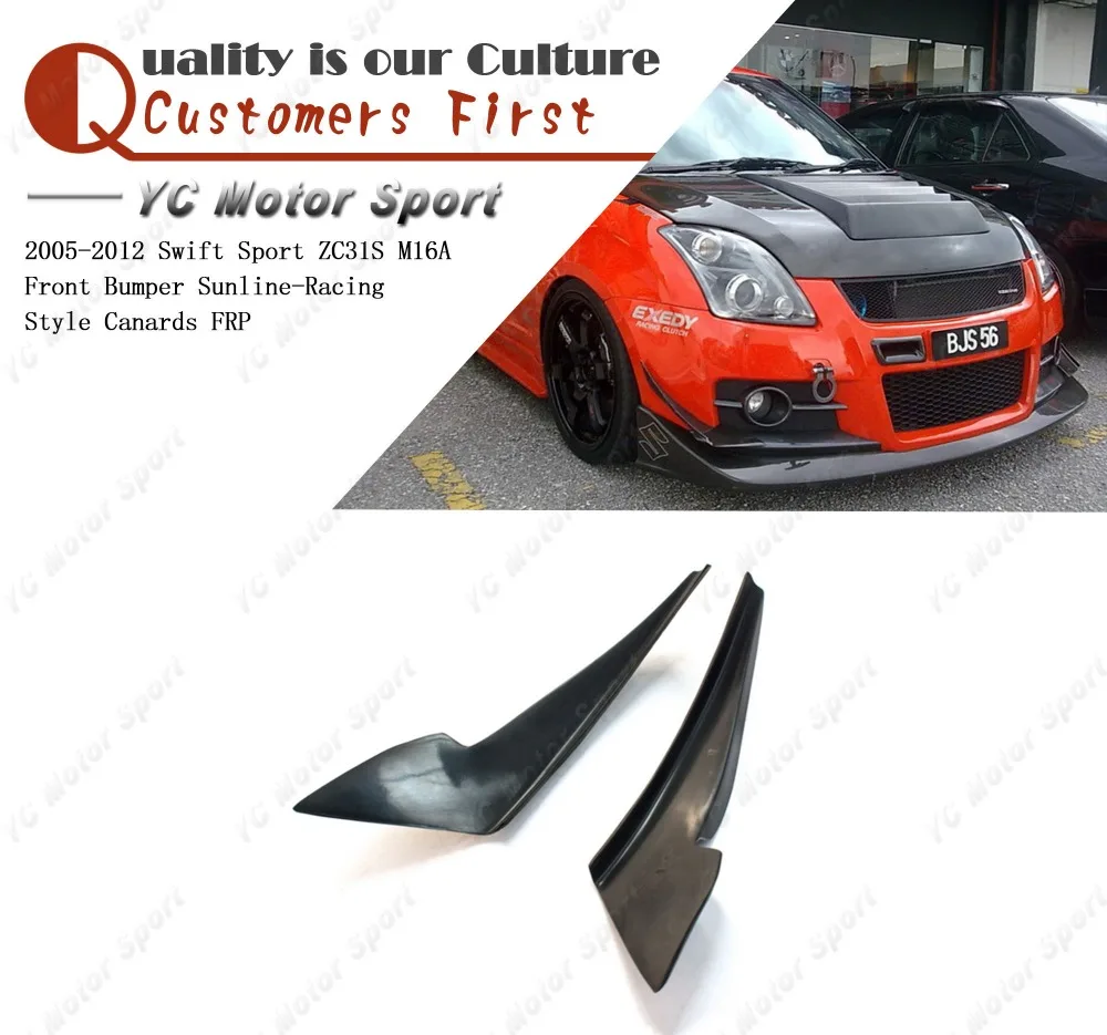 FRP Fiber Glass Sunline-Racing Style Front Bumper Canards Fit For 2005-2012 Swift Sport ZC31S M16A Front Canards
FRP Fiber Glass Sunline-Racing Style Front Bumper Canards Fit For 2005-2012 Swift Sport ZC31S M16A Front Canards