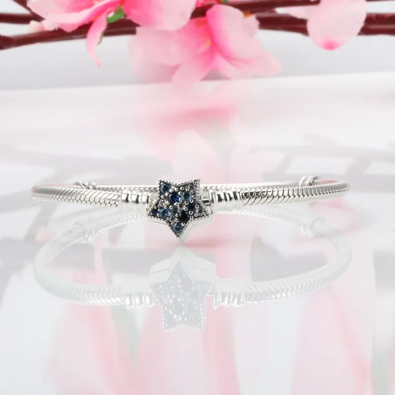 Original 925 Sterling Silver Bracelet Twinkle Star With Crystal Button Chain Bracelet Fit European Charm Bracelets Women Jewelry
Original 925 Sterling Silver Bracelet Twinkle Star With Crystal Button Chain Bracelet Fit European Charm Bracelets Women Jewelry