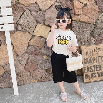 Girls' suit 2020 summer new style foreign children's Korean summer casual T-shirt wide-leg pants two-piece tide
Girls' suit 2020 summer new style foreign children's Korean summer casual T-shirt wide-leg pants two-piece tide