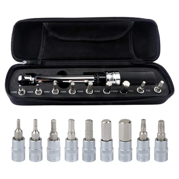 Bicycle Torque Wrench 1/4 Inch Drive Bicycle Torque Wrench Set 1-25 Nm Bicycle Repair Tool Torx and Hexagon Socket Set
Bicycle Torque Wrench 1/4 Inch Drive Bicycle Torque Wrench Set 1-25 Nm Bicycle Repair Tool Torx and Hexagon Socket Set