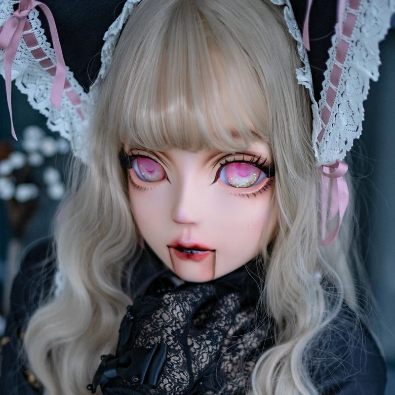 (s01)HIDOLLS Handmade Female Girl Resin Half Head Cosplay Japanese Role Play BJD Kigurumi Mask Crossdresser Doll Mask 
(s01)HIDOLLS Handmade Female Girl Resin Half Head Cosplay Japanese Role Play BJD Kigurumi Mask Crossdresser Doll Mask