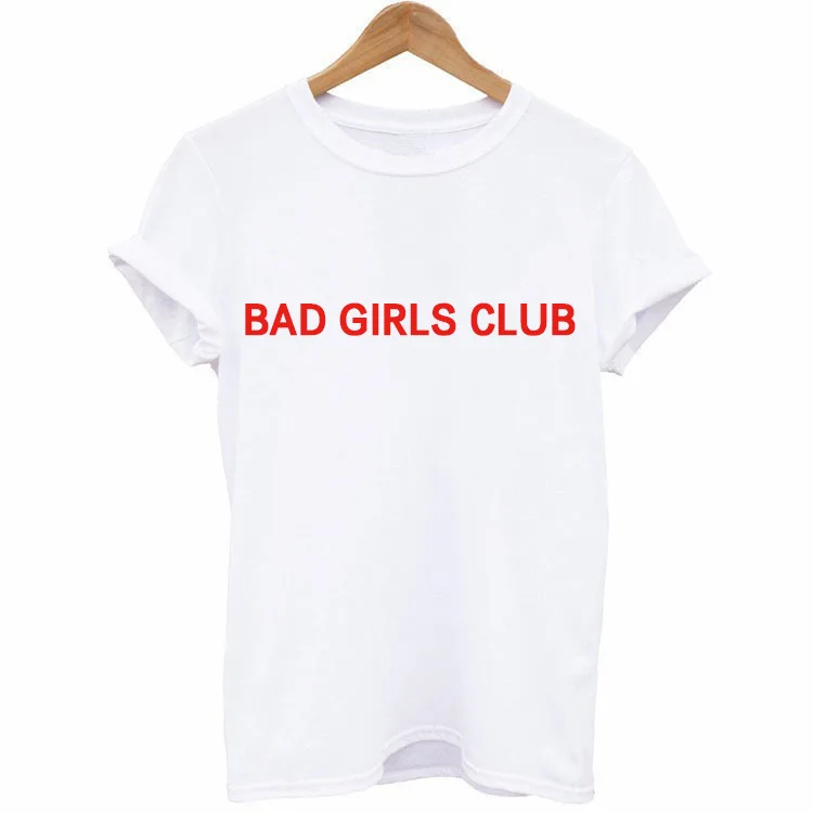 Bad Girls Club Letter Print T Shirt Women Short Sleeve O Neck Loose Tshirt 2019 Summer Fashion Women Tee Shirt Tops
Bad Girls Club Letter Print T Shirt Women Short Sleeve O Neck Loose Tshirt 2019 Summer Fashion Women Tee Shirt Tops