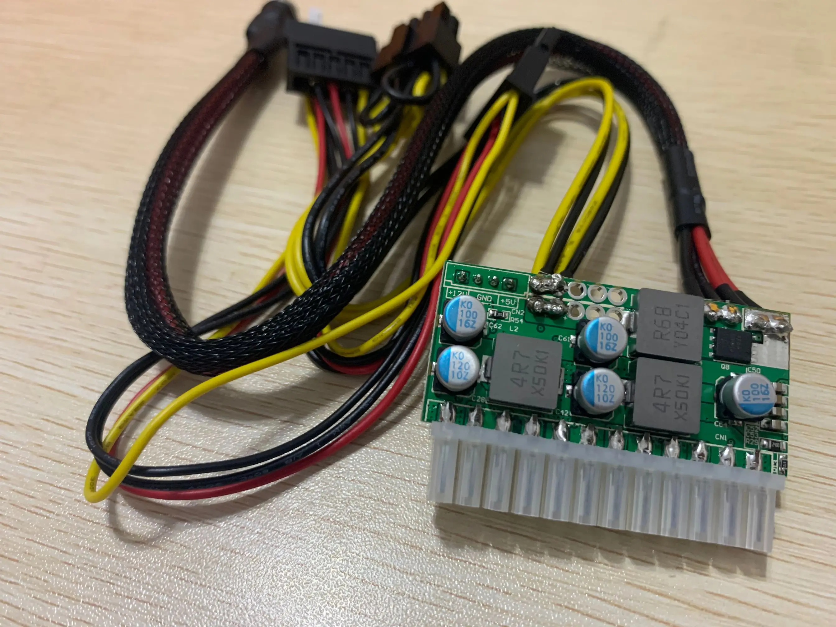 10 шт. PCI-E 6-контактный входной USB-модуль питания 24 контакта Swithc Pico PSU Car Auto Mini ITX
