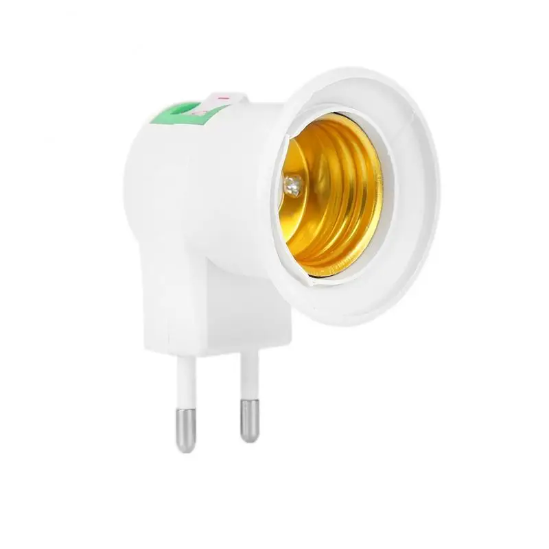 E27 220V EU US Plug Adapter Converter ON/OFF For Bulb Lamp Socket Adapter On-Off Switch E27 LED Light Socket To EU Plug Holder
E27 220V EU US Plug Adapter Converter ON/OFF For Bulb Lamp Socket Adapter On-Off Switch E27 LED Light Socket To EU Plug Holder