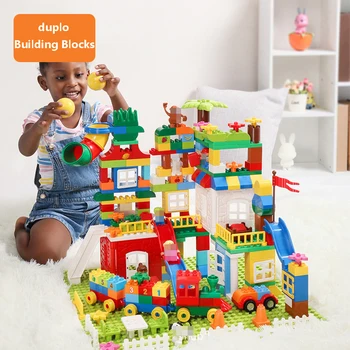 225pcs Big Size Building Blocks Children Amusement Park Marble Run Model Building Compatible LegoINGlys Duplo Blocks Kids Toys
225pcs Big Size Building Blocks Children Amusement Park Marble Run Model Building Compatible LegoINGlys Duplo Blocks Kids Toys