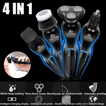 4 In 1 Razor Floating Razor Men'S Three-Blade Electric Razor Rechargeable Razor Waterproof Beard Knife Nose Hair Trimmer
4 In 1 Razor Floating Razor Men'S Three-Blade Electric Razor Rechargeable Razor Waterproof Beard Knife Nose Hair Trimmer