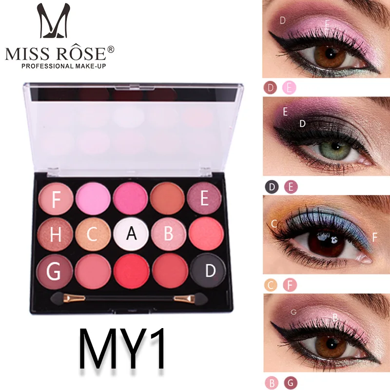 MISS ROSE 15 Color Pearlescent Matte Eye Shadow Professional Makeup Multicolor Eye Disc Beauty Glazed Eyeshadow Palette
MISS ROSE 15 Color Pearlescent Matte Eye Shadow Professional Makeup Multicolor Eye Disc Beauty Glazed Eyeshadow Palette