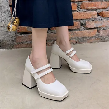 2020 Fashion Spring Summer Woman Pumps Genuine Leather High Quality Office Lady Square Toe Square Heeled Shoes Woman
2020 Fashion Spring Summer Woman Pumps Genuine Leather High Quality Office Lady Square Toe Square Heeled Shoes Woman