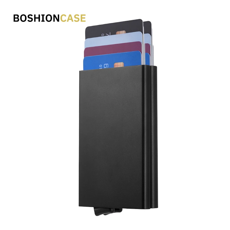 BOSHIONCASE Rfid Wallet Business Metal Bank Case Aluminum Double Credit Card Holder Pop Pp Anti-Theft Purse Porte Carte
BOSHIONCASE Rfid Wallet Business Metal Bank Case Aluminum Double Credit Card Holder Pop Pp Anti-Theft Purse Porte Carte