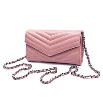 Wave ringer chain messenge bag cross-body bag Korean version shoulder bag real leather small Flag bag sheepskin clutch Handbag 
Wave ringer chain messenge bag cross-body bag Korean version shoulder bag real leather small Flag bag sheepskin clutch Handbag