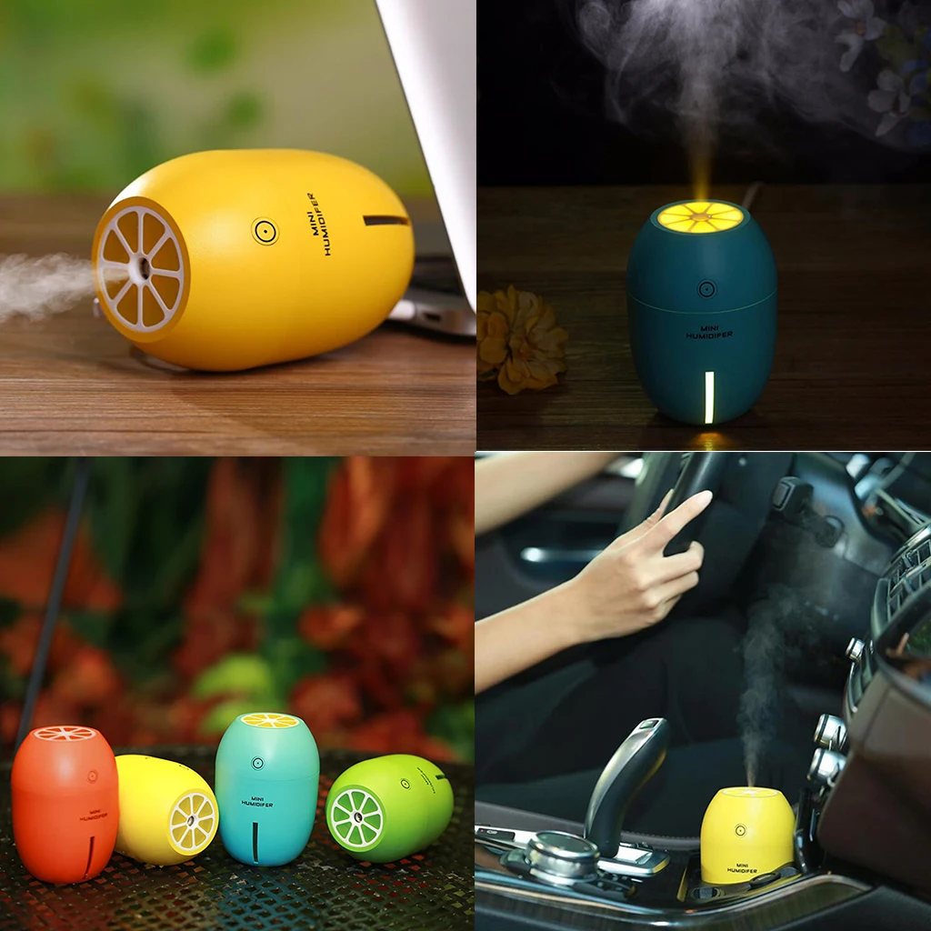 Ultrasonic Mini Lemon Humidifier Room Car LED Humidifier Air Diffuser Purifier Ultrasonic Mini Lemon Humidifier Room Car LED Humidifier Air Diffuser Purifier