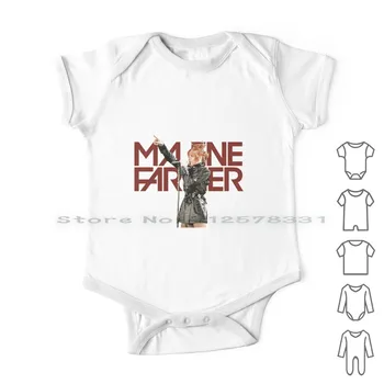 Mylene Farmer Newborn Baby Clothes Rompers Cotton Jumpsuits Mylène Farmer Joelle Guillaume Mylene France Francophile Idioms