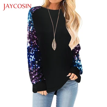 JAYCOSIN Long Sleeve T Shirt Women Sequin Print O-Neck Leisure Loose Summer Top 2020 harajuku Shirt Streetwear Korean Clothes
JAYCOSIN Long Sleeve T Shirt Women Sequin Print O-Neck Leisure Loose Summer Top 2020 harajuku Shirt Streetwear Korean Clothes