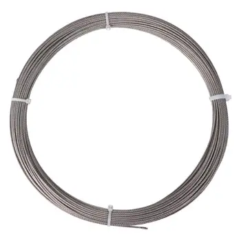 50m Stainless Steel Wire Rope Sturdy Steel Strings for Work Factory Shop (Silver)
50m Stainless Steel Wire Rope Sturdy Steel Strings for Work Factory Shop (Silver)