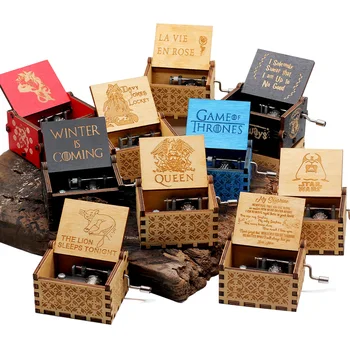 2020 New Wooden Hand Cranked Queen Music Box Game of Throne Star Wars You are my sunshie Theme Music Box birthday Christmas Gift
2020 New Wooden Hand Cranked Queen Music Box Game of Throne Star Wars You are my sunshie Theme Music Box birthday Christmas Gift