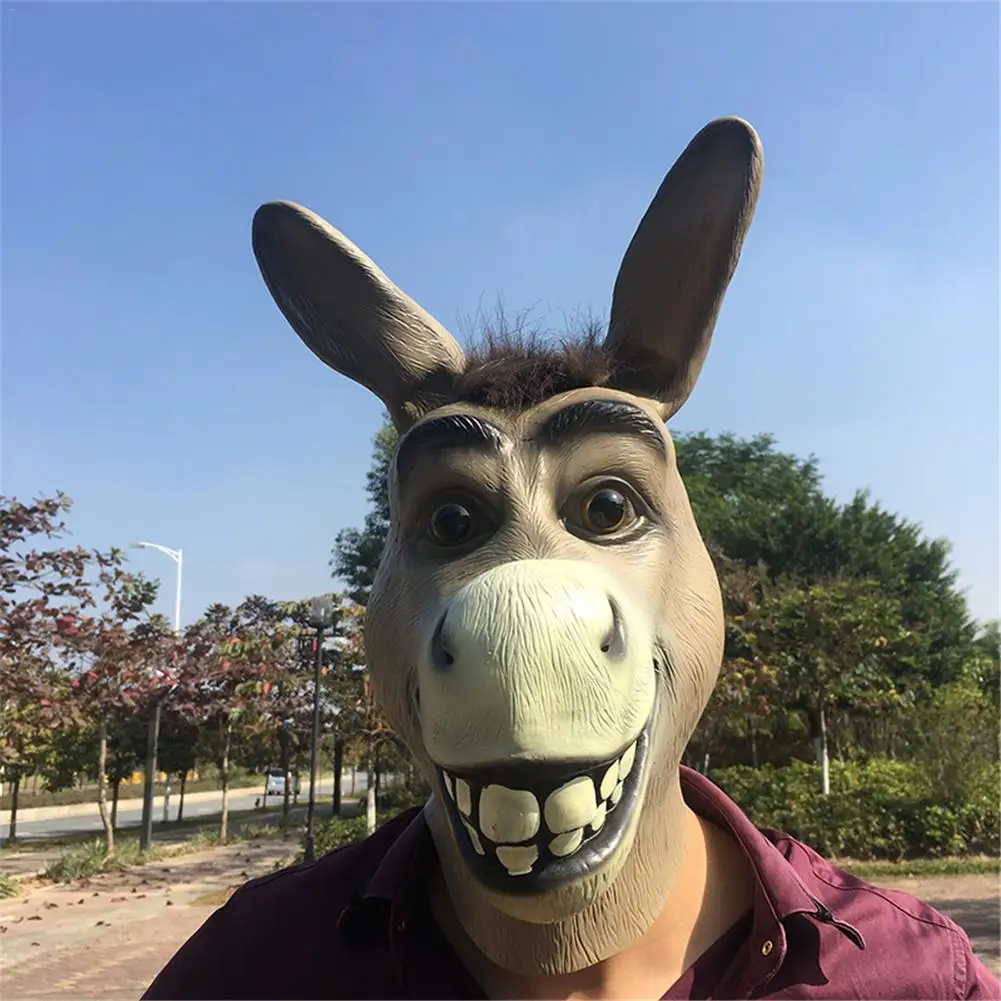 Newest Funny Donkey Head Latex Mask Mr Silly Donkey Mask Halloween Cosplay Costume Prop Festival Party Supplies Free shipping
Newest Funny Donkey Head Latex Mask Mr Silly Donkey Mask Halloween Cosplay Costume Prop Festival Party Supplies Free shipping