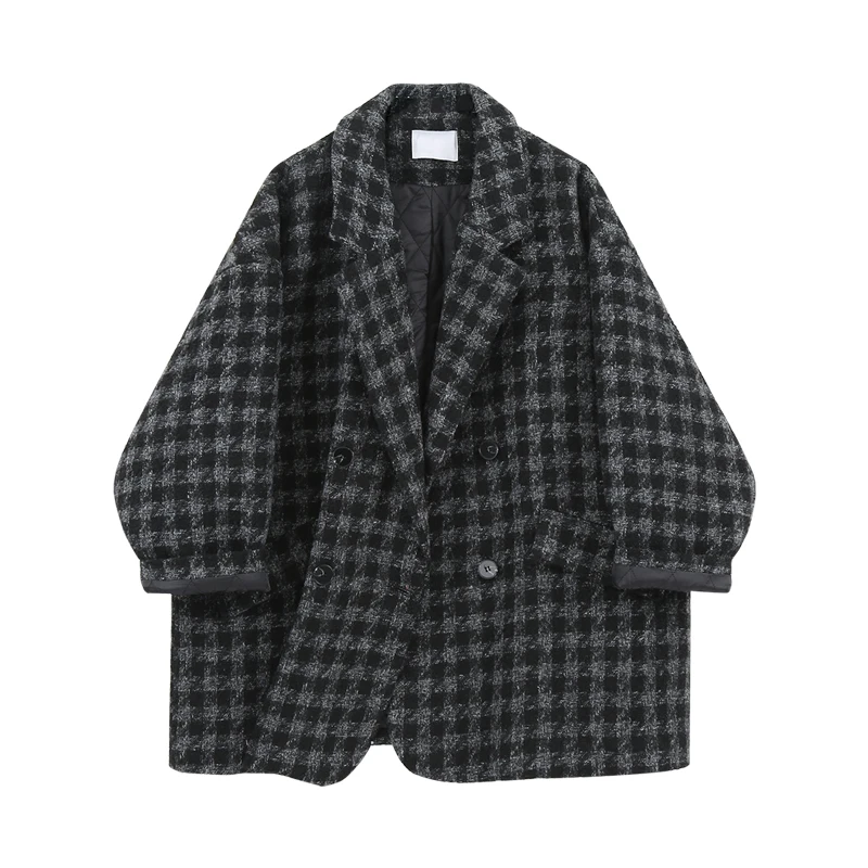 Lazy Style Woolen Coat for Women Winter New Loose Casual Thickening Mid-Length Coat Women vintage coat
Lazy Style Woolen Coat for Women Winter New Loose Casual Thickening Mid-Length Coat Women vintage coat