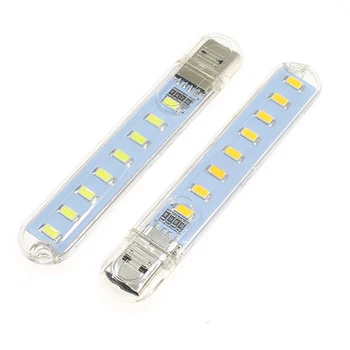 USB LED Book Lights Night Lamp 8 LED SMD 5730 LED Bulb 5V Power Input White 5000-6500K Warm White 3000k-3500K USB Night light 
USB LED Book Lights Night Lamp 8 LED SMD 5730 LED Bulb 5V Power Input White 5000-6500K Warm White 3000k-3500K USB Night light