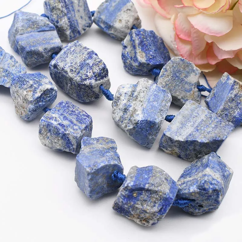 

Natural Lapis lazuli original Stone Bead irregular shape For DIY necklace bracelet jewelry making 15 "free shipping