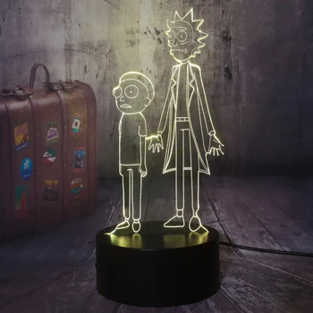 Cartoon Rick And Morty Humor Scientists Nursery 3D LED Night Light Baby Toys Illusion Table Lamp Bedroom Decor Christmas Gift
Cartoon Rick And Morty Humor Scientists Nursery 3D LED Night Light Baby Toys Illusion Table Lamp Bedroom Decor Christmas Gift