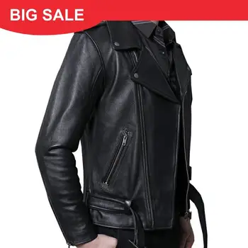 2020 Black Men Slim Fit Motorcycle Leather Jacket Large Size 5XL Genuine Sheepskin Spring Short Russian Biker's Leather Coat
2020 Black Men Slim Fit Motorcycle Leather Jacket Large Size 5XL Genuine Sheepskin Spring Short Russian Biker's Leather Coat