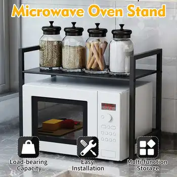Kitchen Microwave Oven Shelf Rack Standing Metal Multi Function Home Storage Holders Kitchen Shelf Organizer Space Saving
Kitchen Microwave Oven Shelf Rack Standing Metal Multi Function Home Storage Holders Kitchen Shelf Organizer Space Saving