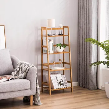 4-tier Bamboo Bookshelf Log Color Bookshelf Book Display Rack Standing Living Room Shelves Storage Books Magazine Organizer
4-tier Bamboo Bookshelf Log Color Bookshelf Book Display Rack Standing Living Room Shelves Storage Books Magazine Organizer