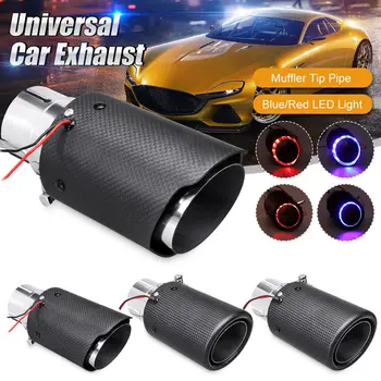 54 In 76 Out Car Carbon Fiber Exhaust Muffler Tip Pipe Car Rear Tail Throat Liner With LED Light Curling Straight Edge
54 In 76 Out Car Carbon Fiber Exhaust Muffler Tip Pipe Car Rear Tail Throat Liner With LED Light Curling Straight Edge