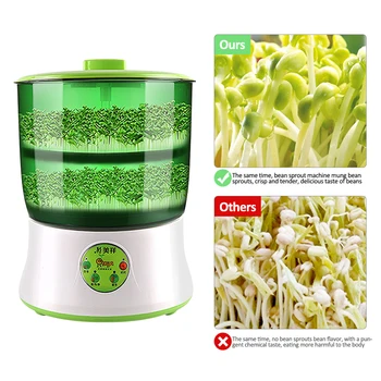 Digital Home DIY Bean Sprouts Maker 2 Layer Automatic Electric Germinator Seed Vegetable Seedling Growth In 2 Days Bucket
Digital Home DIY Bean Sprouts Maker 2 Layer Automatic Electric Germinator Seed Vegetable Seedling Growth In 2 Days Bucket