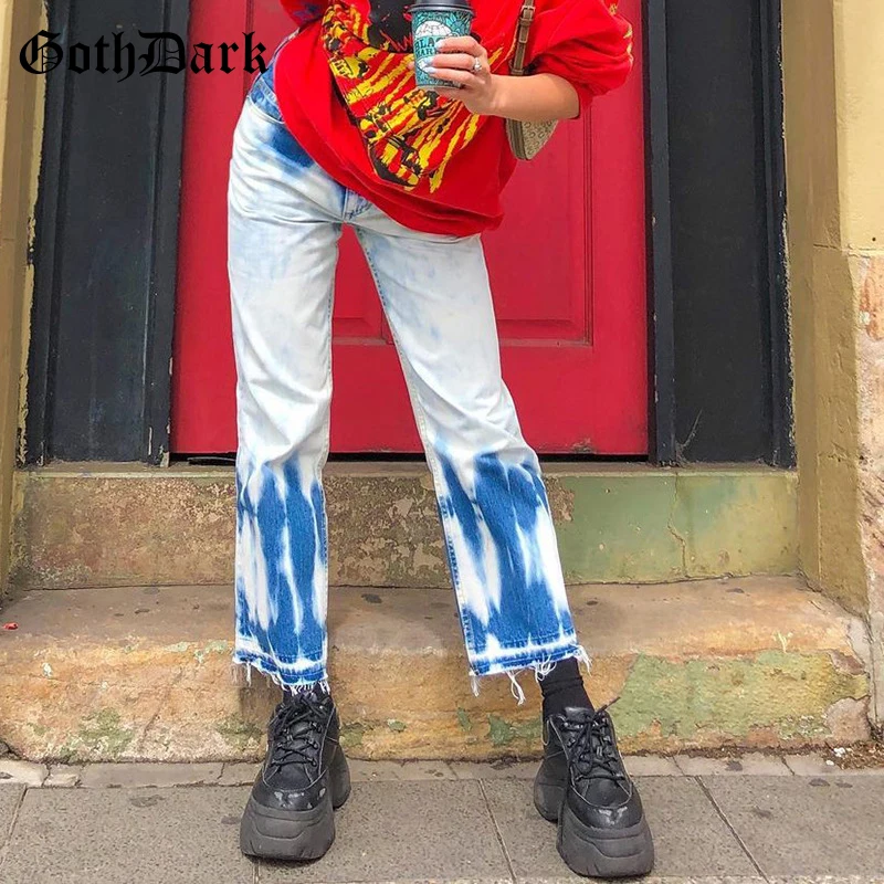 Goth Dark Gothic Fashion Tie Dye Printed Pants EGirl Wide Leg Hip Hop High Waist Loose Straight Trousers Autumn Streetwear Women
Goth Dark Gothic Fashion Tie Dye Printed Pants EGirl Wide Leg Hip Hop High Waist Loose Straight Trousers Autumn Streetwear Women