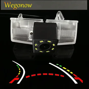 

HD Wireless Car CCD Rear Camera Fisheye 4 8 12 led dynamic Night Vision bracket waterproof parking For Toyota RAV4 2016 2017