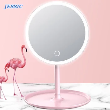 JESSIC Touch Screen Makeup Mirror With Natural White LED Daylight Detachable Base Tabletop Cosmetic Mirrors Makeup Armoire
JESSIC Touch Screen Makeup Mirror With Natural White LED Daylight Detachable Base Tabletop Cosmetic Mirrors Makeup Armoire