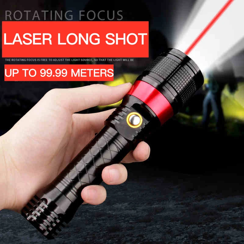 LED flashlight Multifunction charging zoom for self-defense Laser Sight Pointer 10W High Power Dot Laser Light Pen Powerful Laser Meter Red Lazer
LED flashlight Multifunction charging zoom for self-defense Laser Sight Pointer 10W High Power Dot Laser Light Pen Powerful Laser Meter Red Lazer